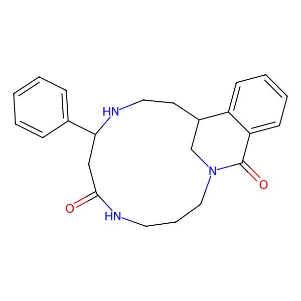 2D Structure of (8R,12S)-8-phenyl-1,5,9-triazatricyclo[10.7.1.013,18]icosa-13,15,17-triene-6,19-dione