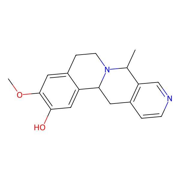2D Structure of (8R,13aS)-3-methoxy-8-methyl-6,8,13,13a-tetrahydro-5H-isoquinolino[2,1-b][2,7]naphthyridin-2-ol