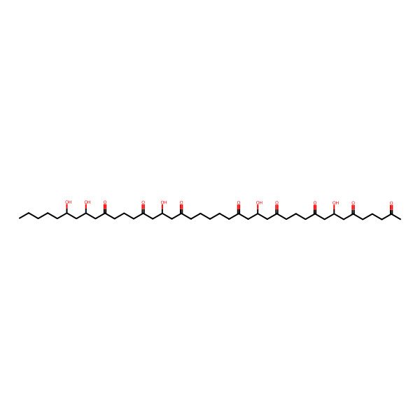 2D Structure of (8R,16S,26R,34S,36S)-8,16,26,34,36-pentahydroxyhentetracontane-2,6,10,14,18,24,28,32-octone