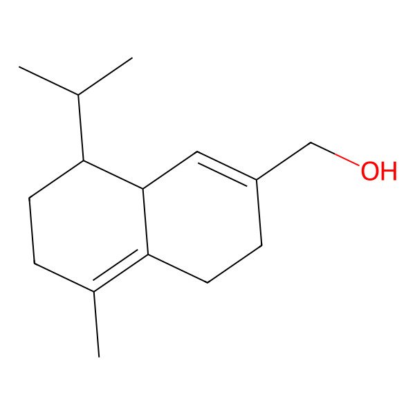 2D Structure of ((8R,8aS)-8-Isopropyl-5-methyl-3,4,6,7,8,8a-hexahydronaphthalen-2-yl)methanol