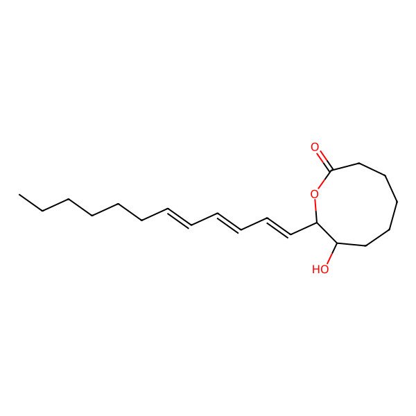 2D Structure of (8R,9R)-9-[(1E,3E,5E)-dodeca-1,3,5-trienyl]-8-hydroxyoxonan-2-one