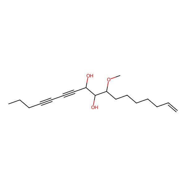 2D Structure of (8R,9S,10S)-10-methoxyheptadec-16-en-4,6-diyne-8,9-diol 2D Structure of (8R,9S,10S)-10-methoxyheptadec-16-en-4,6-diyne-8,9-diol