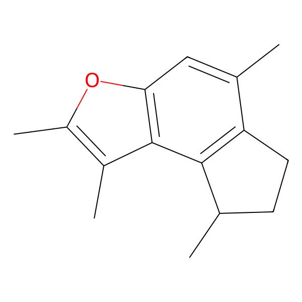 2D Structure of (8S)-1,2,5,8-tetramethyl-7,8-dihydro-6H-cyclopenta[e][1]benzofuran