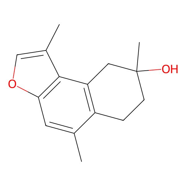 2D Structure of (8S)-1,5,8-trimethyl-7,9-dihydro-6H-benzo[e][1]benzofuran-8-ol