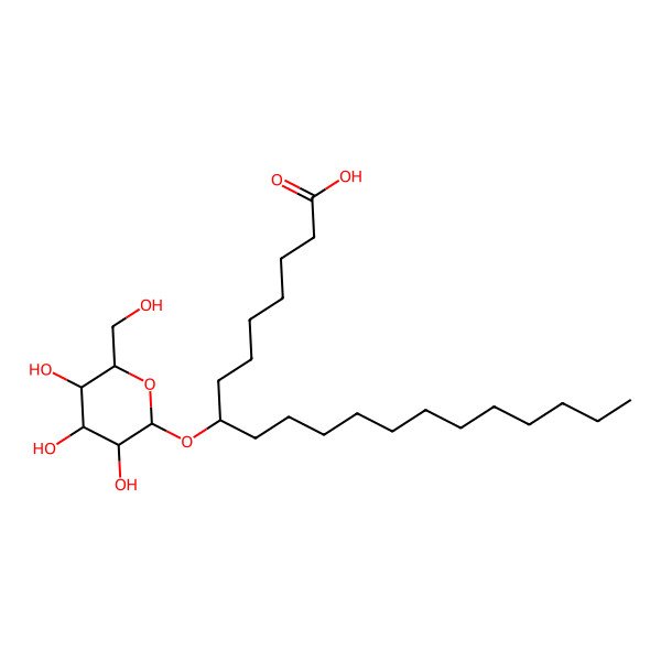 2D Structure of (8S)-8-[(2R,3R,4S,5S,6R)-3,4,5-trihydroxy-6-(hydroxymethyl)oxan-2-yl]oxyicosanoic acid