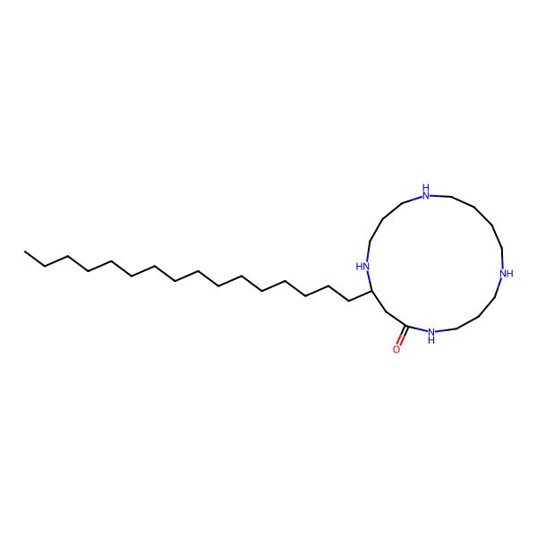 2D Structure of (8S)-8-hexadecyl-1,5,9,13-tetrazacycloheptadecan-6-one
