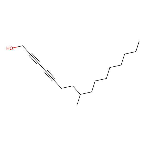 2D Structure of (8S)-8-methylhexadeca-2,4-diyn-1-ol