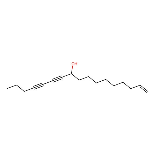 2D Structure of (8S)-heptadec-16-en-4,6-diyn-8-ol 2D Structure of (8S)-heptadec-16-en-4,6-diyn-8-ol