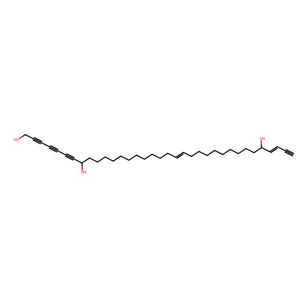 2D Structure of (8S,20Z,31R,32Z)-pentatriaconta-20,32-dien-2,4,6,34-tetrayne-1,8,31-triol