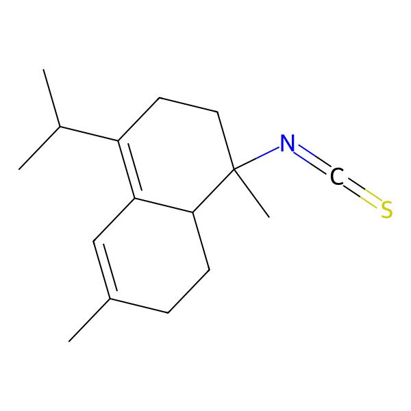 2D Structure of (8S,8aR)-8-isothiocyanato-3,8-dimethyl-5-propan-2-yl-2,6,7,8a-tetrahydro-1H-naphthalene