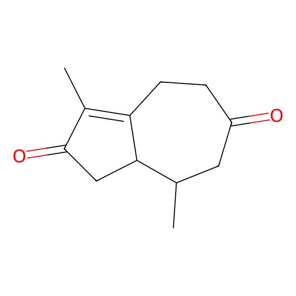 2D Structure of (8S,8aS)-3,8-dimethyl-1,4,5,7,8,8a-hexahydroazulene-2,6-dione 2D Structure of (8S,8aS)-3,8-dimethyl-1,4,5,7,8,8a-hexahydroazulene-2,6-dione