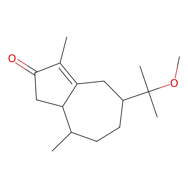 2D Structure of (8S,8aS)-5-(2-methoxypropan-2-yl)-3,8-dimethyl-4,5,6,7,8,8a-hexahydro-1H-azulen-2-one