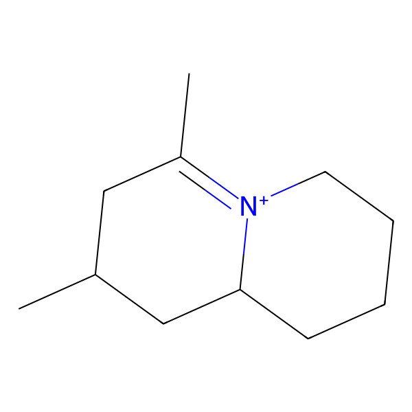 2D Structure of (8S,9aS)-6,8-dimethyl-1,2,3,4,7,8,9,9a-octahydroquinolizin-5-ium 2D Structure of (8S,9aS)-6,8-dimethyl-1,2,3,4,7,8,9,9a-octahydroquinolizin-5-ium