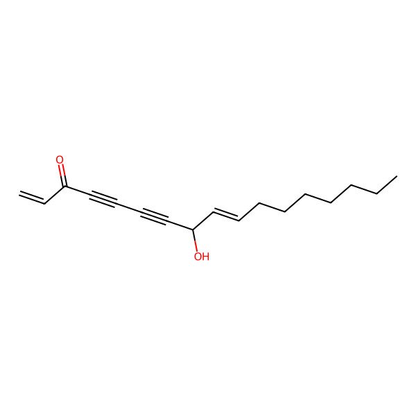 2D Structure of (8S,9Z)-8-hydroxyheptadeca-1,9-dien-4,6-diyn-3-one