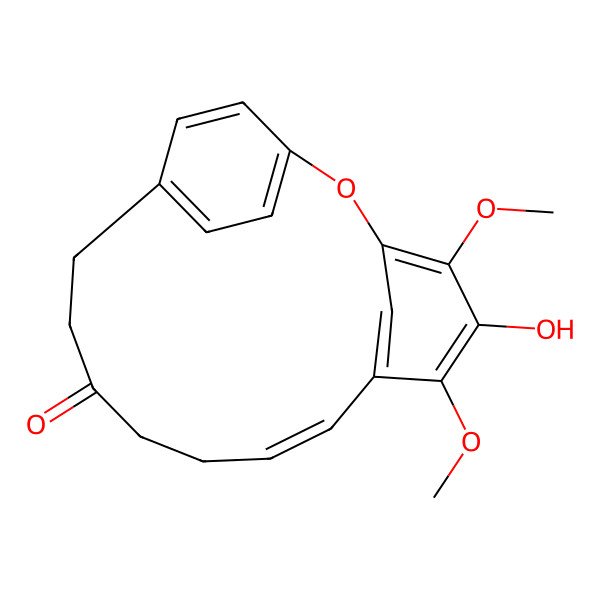 2D Structure of (8Z)-5-hydroxy-4,6-dimethoxy-2-oxatricyclo[13.2.2.13,7]icosa-1(17),3,5,7(20),8,15,18-heptaen-12-one