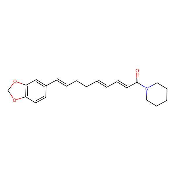 2D Structure of 9-(1,3-Benzodioxol-5-yl)-1-piperidin-1-ylnona-2,4,8-trien-1-one