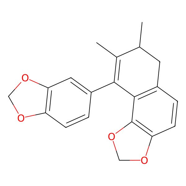 2D Structure of 9-(1,3-Benzodioxol-5-yl)-7,8-dimethyl-6,7-dihydrobenzo[g][1,3]benzodioxole