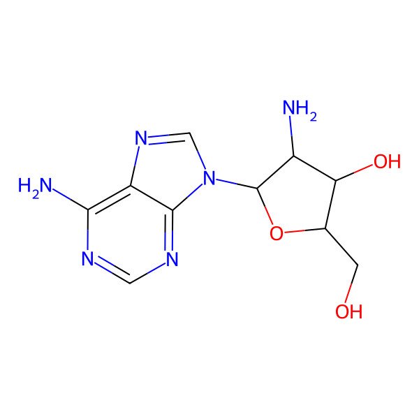 2D Structure of 9-(2-Amino-2-deoxy-d-xylofuranosyl) adenine