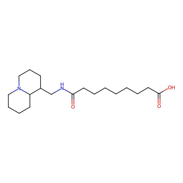 2D Structure of 9-(2,3,4,6,7,8,9,9a-octahydro-1H-quinolizin-1-ylmethylamino)-9-oxononanoic acid