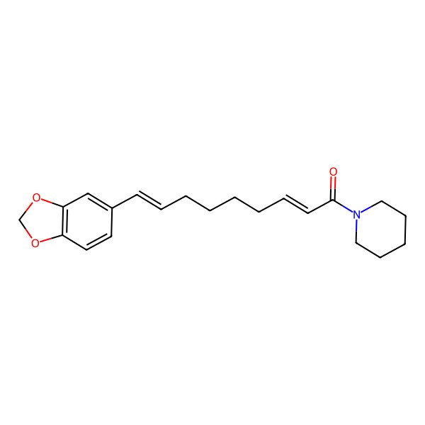 2D Structure of 9-(2H-1,3-Benzodioxol-5-YL)-1-(piperidin-1-YL)nona-2,8-dien-1-one