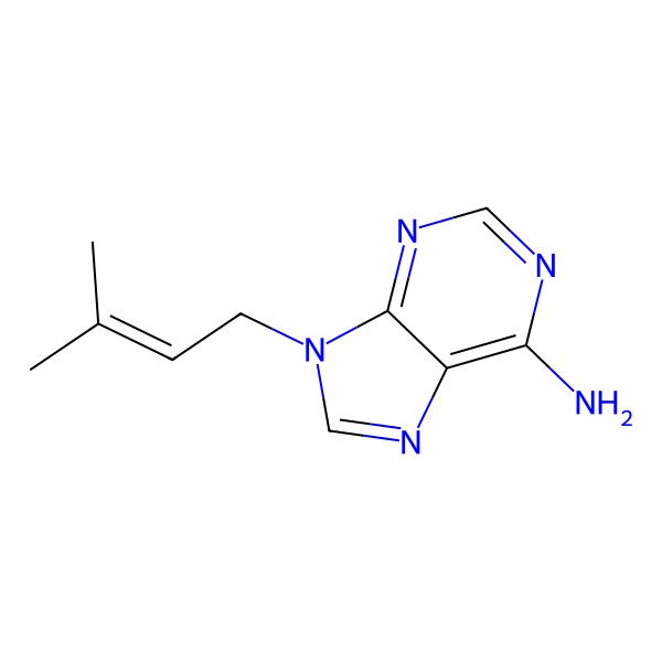 2D Structure of 9-(3-Methyl-but-2-enyl)-9H-purin-6-ylamine