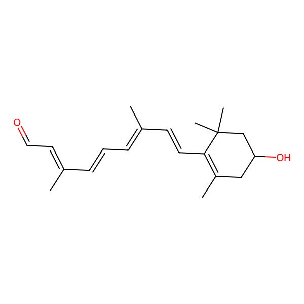 2D Structure of 9-(4-Hydroxy-2,6,6-trimethylcyclohexen-1-yl)-3,7-dimethylnona-2,4,6,8-tetraenal