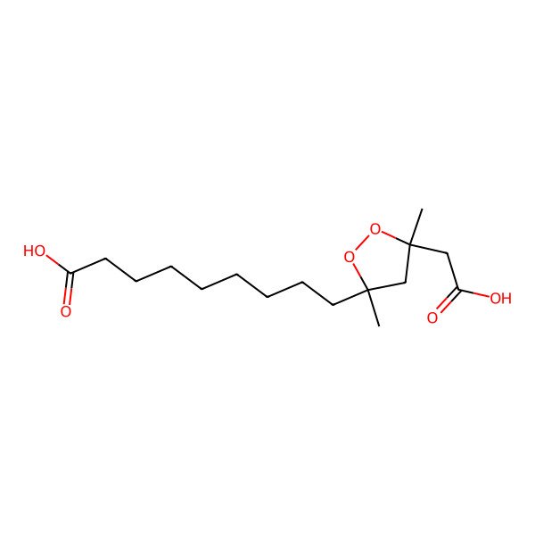 2D Structure of 9-[5-(Carboxymethyl)-3,5-dimethyldioxolan-3-yl]nonanoic acid