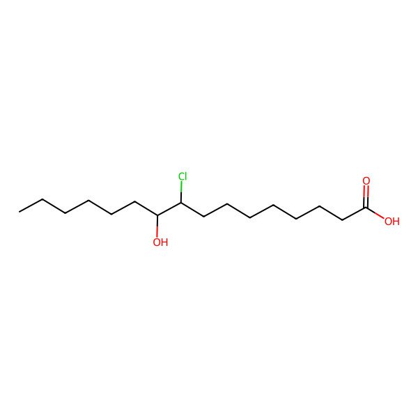 2D Structure of 9-Chloro-10-hydroxyhexadecanoic acid