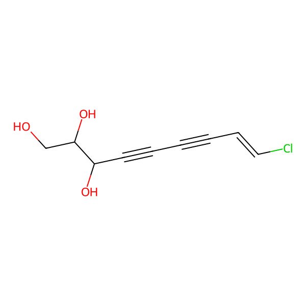 2D Structure of 9-Chloronon-8-en-4,6-diyne-1,2,3-triol