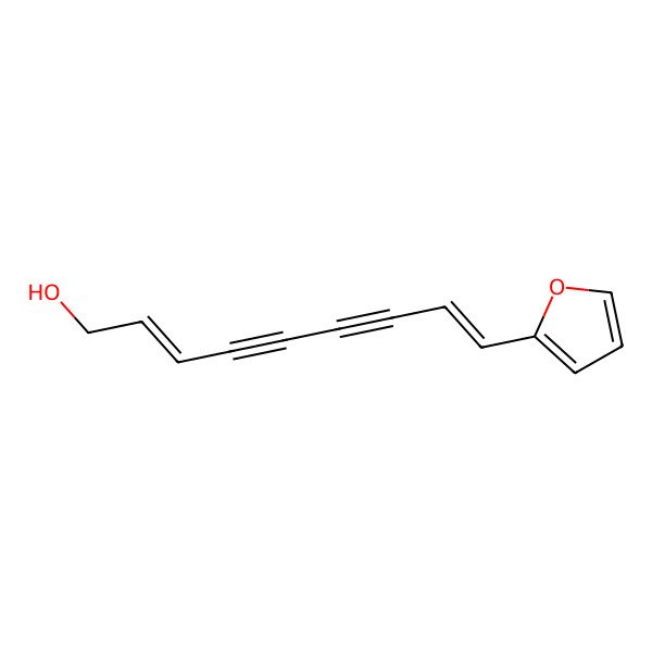 2D Structure of 9-(Furan-2-yl)nona-2,8-dien-4,6-diyn-1-ol
