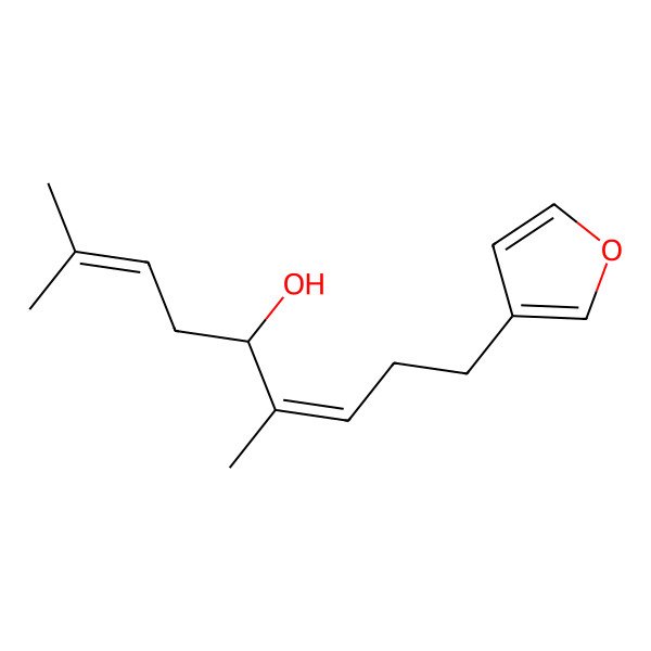 2D Structure of 9-(Furan-3-yl)-2,6-dimethylnona-2,6-dien-5-ol