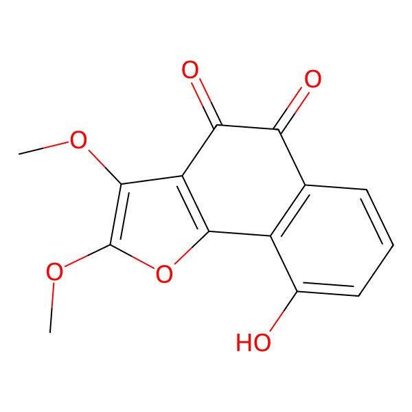 2D Structure of 9-Hydroxy-2,3-dimethoxybenzo[g][1]benzofuran-4,5-dione
