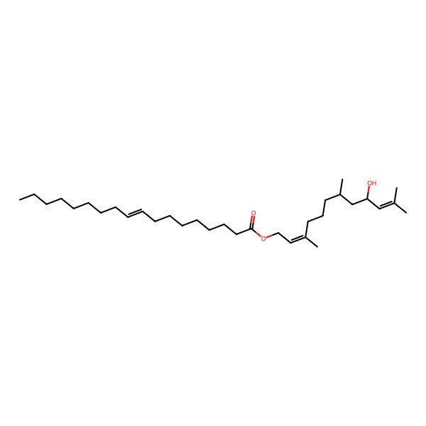 2D Structure of (9-Hydroxy-3,7,11-trimethyldodeca-2,10-dienyl) octadec-9-enoate
