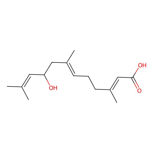 2D Structure of 9-Hydroxy-3,7,11-trimethyldodeca-2,6,10-trienoic acid