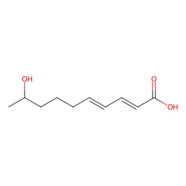 2D Structure of 9-Hydroxydecen-2-enic acid