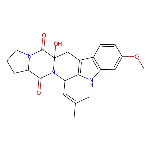 2D Structure of 9-hydroxyfumitremorgin C