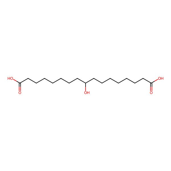 2D Structure of 9-Hydroxyheptadecanedioic acid