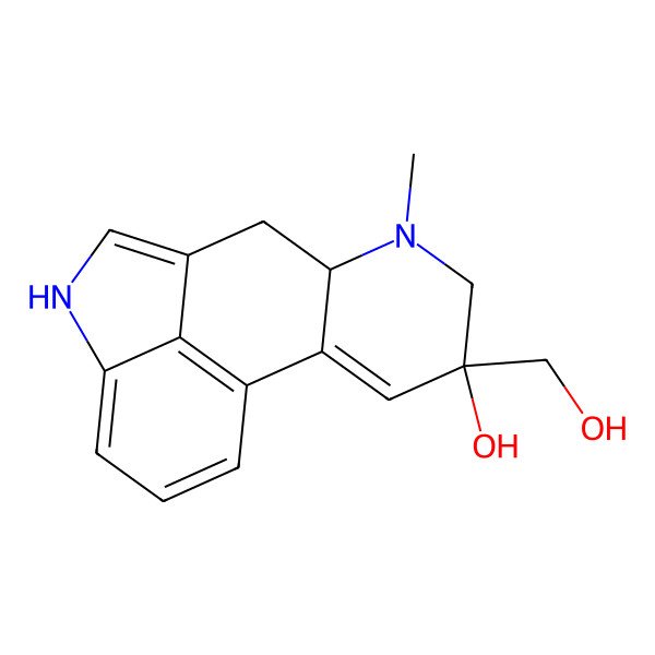 2D Structure of 9-(Hydroxymethyl)-7-methyl-4,6,6a,8-tetrahydroindolo[4,3-fg]quinolin-9-ol