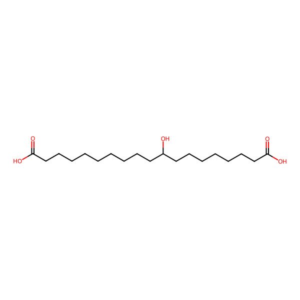 2D Structure of 9-Hydroxynonadecanedioic acid