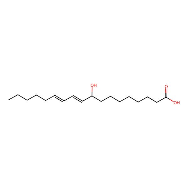 2D Structure of 9-Hydroxy-10,12-Octadecadienoic Acid