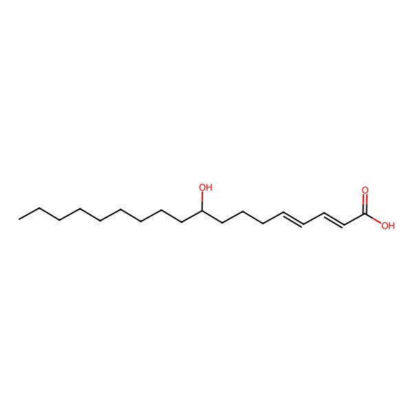 2D Structure of 9-Hydroxyoctadeca-2,4-dienoic acid