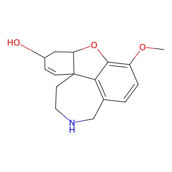 2D Structure of 9-Methoxy-11-oxa-4-azatetracyclo[8.6.1.01,12.06,17]heptadeca-6(17),7,9,15-tetraen-14-ol