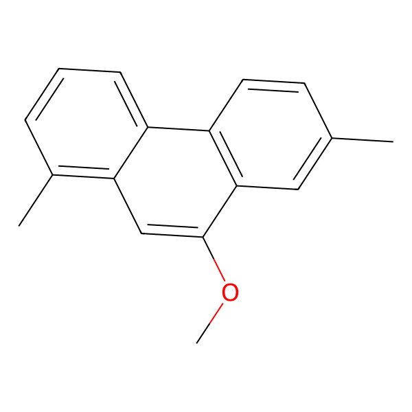 2D Structure of 9-Methoxy-1,7-dimethylphenanthrene