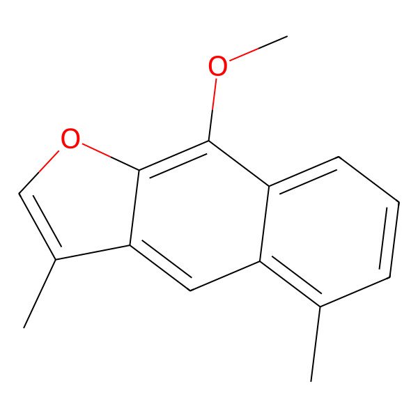 2D Structure of 9-Methoxy-3,5-dimethylnaphtho[2,3-b]furan
