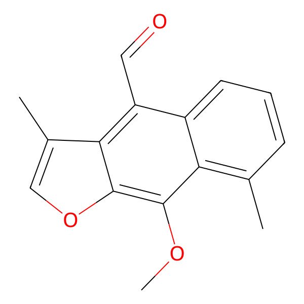 2D Structure of 9-Methoxy-3,8-dimethylbenzo[f][1]benzofuran-4-carbaldehyde