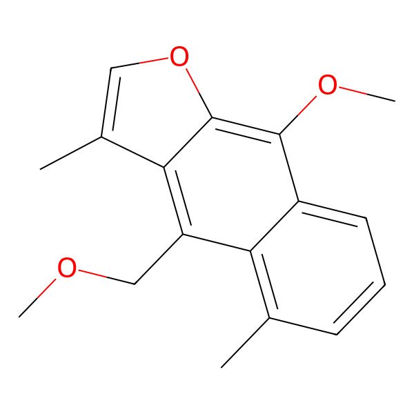 2D Structure of 9-Methoxy-4-(methoxymethyl)-3,5-dimethylbenzo[f][1]benzofuran