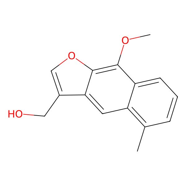 2D Structure of (9-Methoxy-5-methylbenzo[f][1]benzofuran-3-yl)methanol