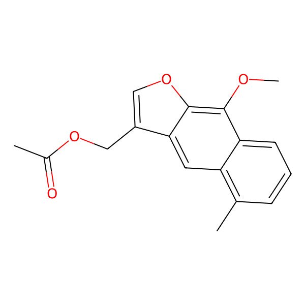 2D Structure of (9-Methoxy-5-methylbenzo[f][1]benzofuran-3-yl)methyl acetate