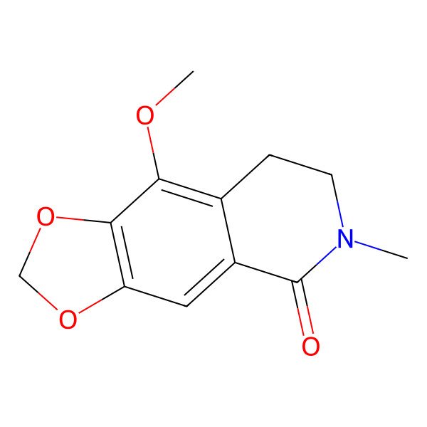 2D Structure of 9-Methoxy-6-methyl-7,8-dihydro-[1,3]dioxolo[4,5-g]isoquinolin-5-one