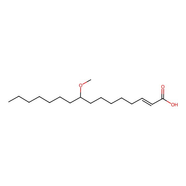 2D Structure of 9-Methoxyhexadec-2-enoic acid